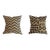 Kuba Shoowa Raffia Grass + Silk Pillows, Set of 2 (Congo) For Sale