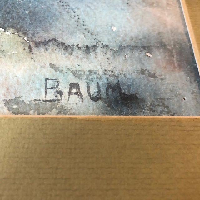 Original painting on paper signed bottom right 10 x 13 overall size with vintage original frame is 16.5 x 20