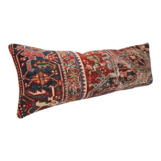 Antique Hand Knotted Tribal Lumbar Rug Pillow Cushion Cover -16'' X 43'' For Sale
