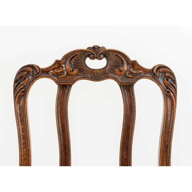 Louis XV Style Oak Dining Chairs, 12 For Sale - Image 10 of 11