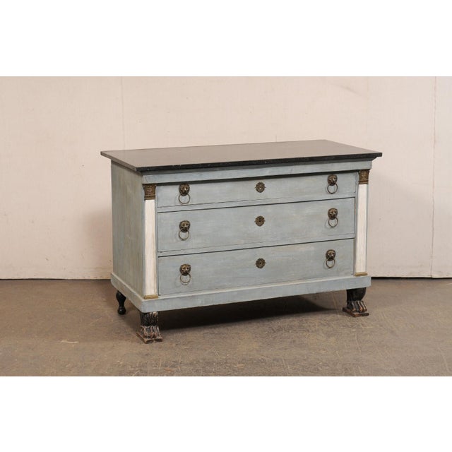 Neoclassical 19th Century French Neoclassical Commode W/ Paw Front Feet For Sale - Image 3 of 11