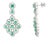 Rare Aaa Emerald Diamond Halo Wedding Dangle Earrings- a Pair For Sale