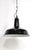 Beautiful black enamelled lamps from the 1950s. The attractive yellow logo of the belgian company reluma is still visible....