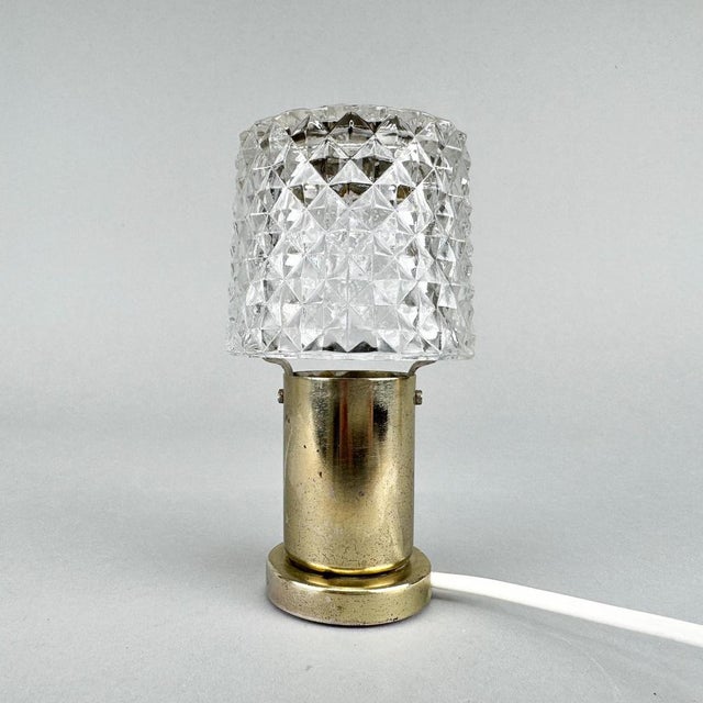 Small table lamp made in former czechoslovakia in the 1970's by kamenicky senov. New wiring. Bulb: 1 x e14. Us adapter...