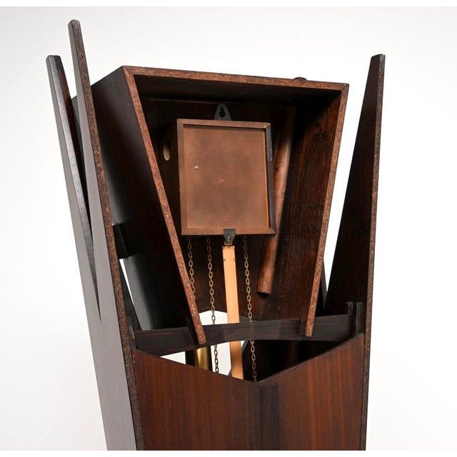 Brown Vintage Danish Grandfather Clock from Knuba, 1960 For Sale - Image 8 of 12