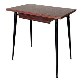 Mid Century Modern School Desk with drawer and Iron Legs, 8 pieces available For Sale