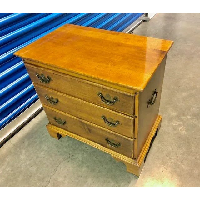 Classic Chippendale style chairside chest from the Circa 1776 Collection from Ethan Allen. Beautifully crafted in solid...