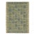 Modern Swedish-Style Flatweave Wool Rug – Moss Green & Slate Blue Geometric Grid For Sale