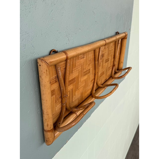 Mid-Century Modern Italian Bamboo Hat Rack, 1960s For Sale - Image 9 of 11