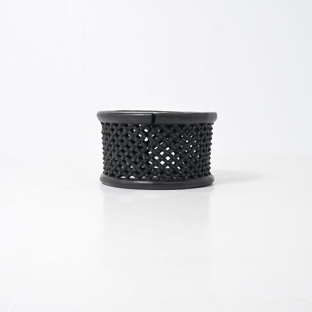 Hand Carved Round Black Coffee Table, Cameroon, Africa For Sale - Image 13 of 18