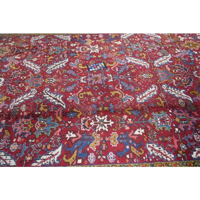 Vintage Heriz Rug 8' x 11'2'' For Sale - Image 9 of 10