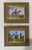 Wood Pair of Small Western Cowboy & Horse Paintings in Ornate Gold Wood Frames - Unsigned Unknown Artist For Sale - Image 7 of 7
