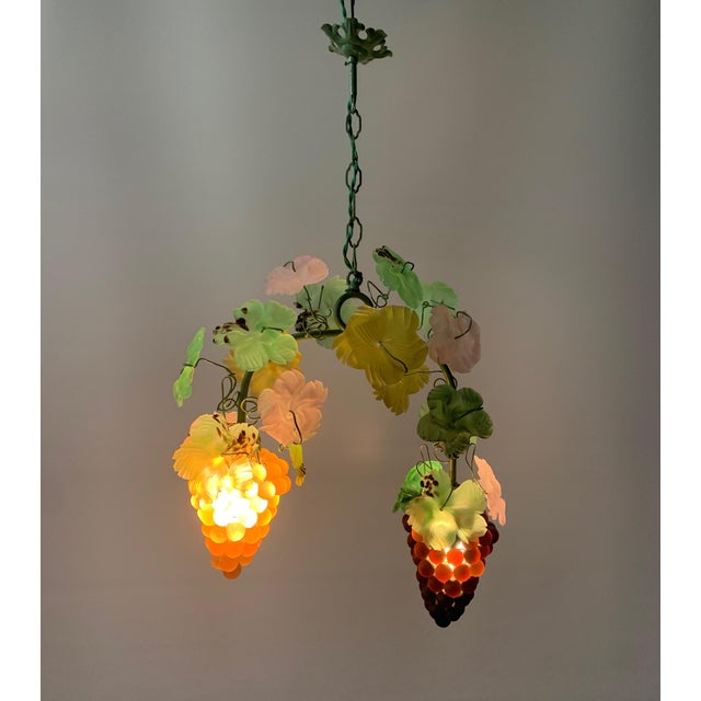 Murano Glass Grapes Chandelier from Cesare Toso, Italy, 1970s For Sale - Image 4 of 7