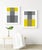 Artwork is sold individually. A band of gray runs through the center of this piece and crosses mustard yellow, light gray,...