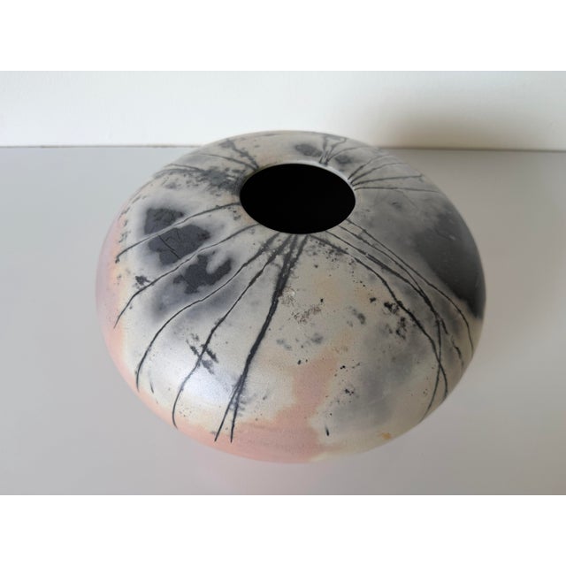 Vintage Handmade Abstrac DesignArt Studio Pottery Vase – Signed For Sale - Image 10 of 12