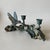 Vintage Spi Triple Candelabra: Pewter, Verde-Patina, Morning Glory Hummingbird For Sale - Image 13 of 18