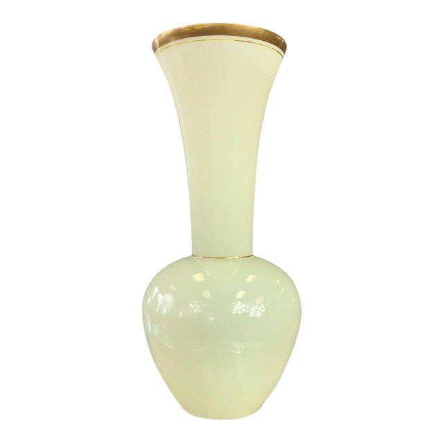 Cenedese Green Opaline Murano Glass Vase Chairish