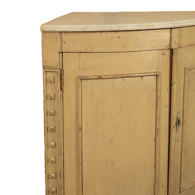 Antique 18thC Swedish Painted Gustavian Marble Top Corner Cupboard Cabinet 1780 For Sale - Image 14 of 14