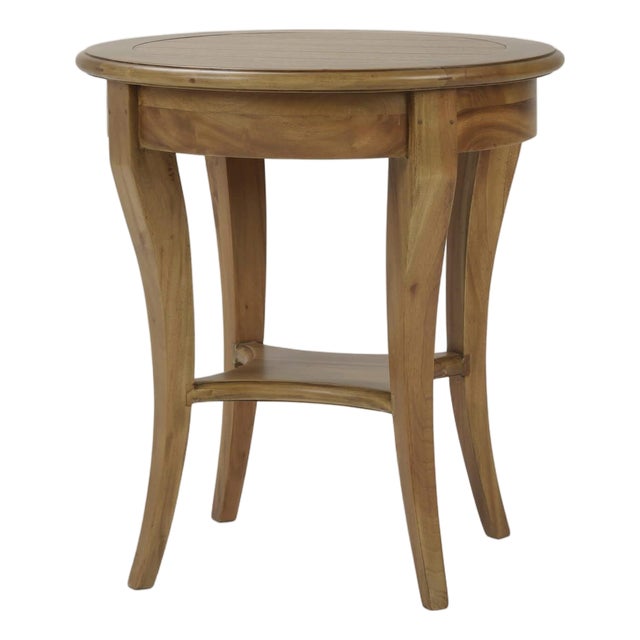 Rustic European Round Side Table For Sale