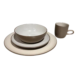 1960s Edith Heath Stoneware Pottery 4 Piece Table Place Setting