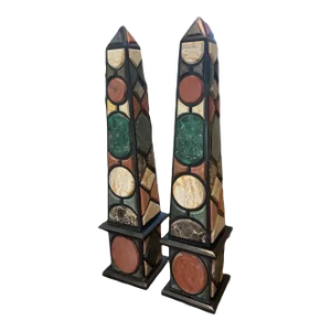 Grand Tour Specimen Marble Obelisks