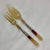 Amber French Art Deco Horn, Bakelite & Silver Plate Fork and Spoon Salad Servers in Case For Sale - Image 8 of 13
