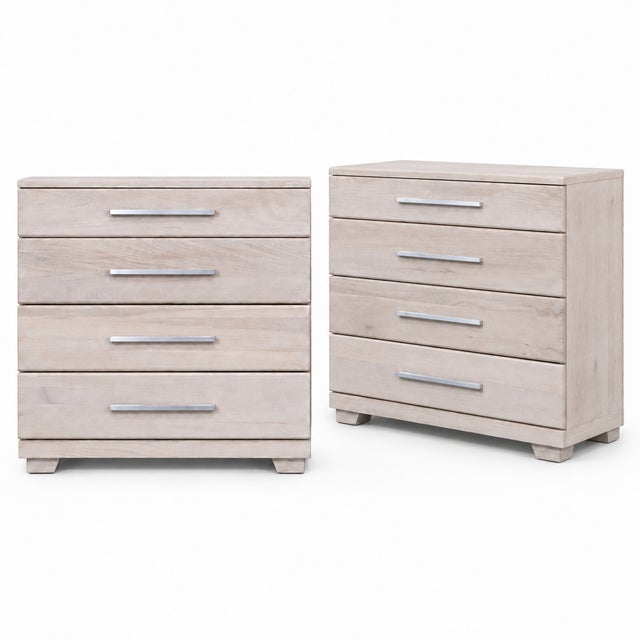 Light Gray Mid-Century Modern Raymond Lowey Cerused Chests for Mengel Furniture - Pair For Sale - Image 8 of 8
