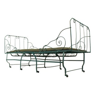 Foldable Metal Daybed, 1950s For Sale