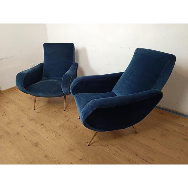 Metal Lady Armchairs attributed to Marco Zanuso, 1950s, Set of 2 For Sale - Image 7 of 8