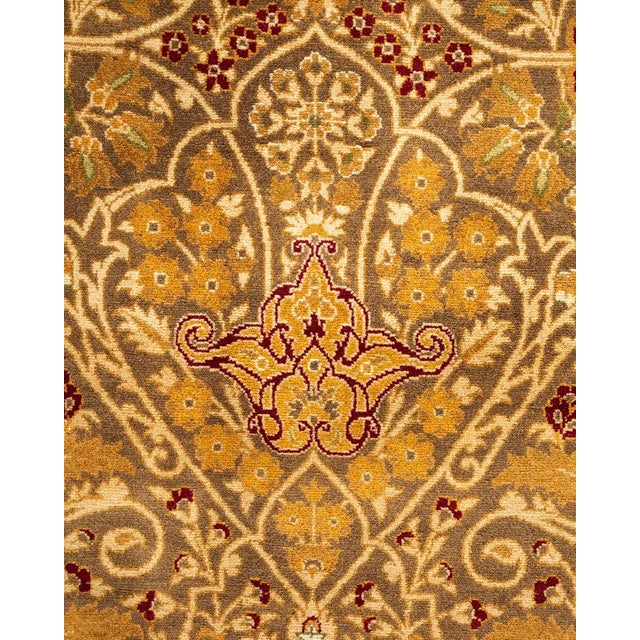 Traditional Mogul, One-of-a-Kind Hand-Knotted Area Rug in Brown, 8' 1" x 10' 4" For Sale - Image 3 of 8
