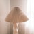 Postmodern 1980s Postmodern Michael Taylor Style Plaster Swirl Floor Lamp With Pleated Shade For Sale - Image 3 of 5