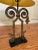 Vintage Old World Wrought Iron Architectural Element Table W/Custom Shade Lamps, a Pair For Sale - Image 4 of 12