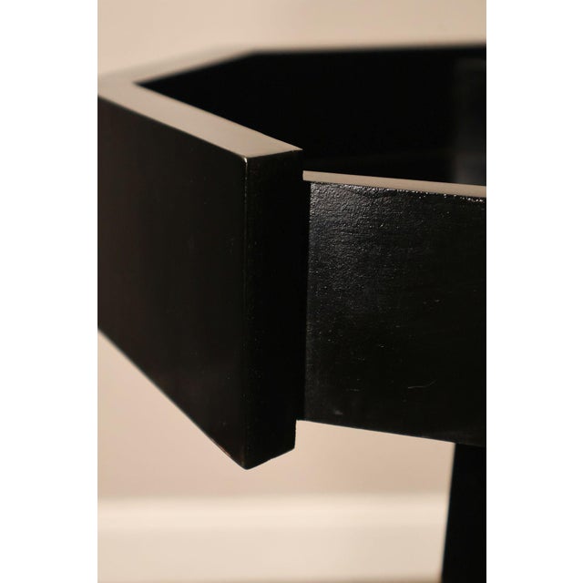 Contemporary Maitland Smith Black Lacquered Octagonal Jewelry or Lingerie Chest Chest For Sale - Image 3 of 18