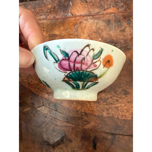 Rose Antique Chinese Famille Rose Porcelain Bowls - Pair For Sale - Image 8 of 12
