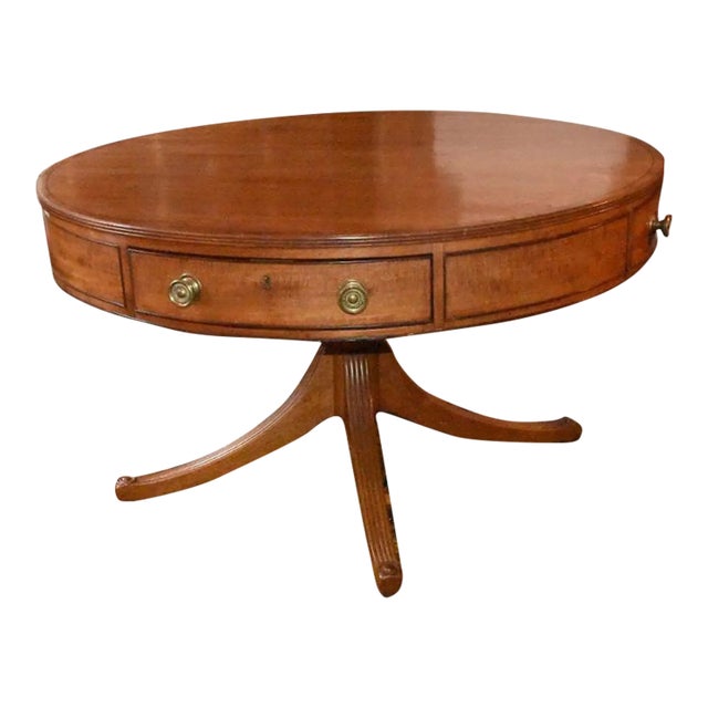 English Regency Drum Table of the Early 1800s in Mahogany. For Sale