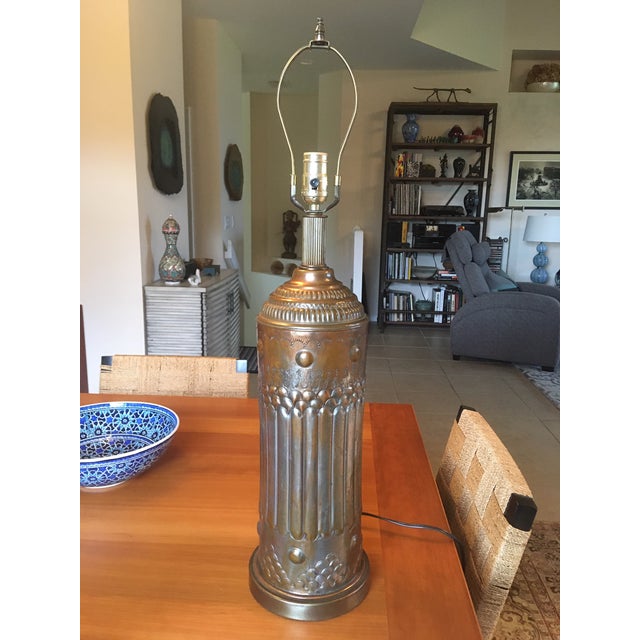 Arts Crafts Copper Tin Table Lamp Chairish