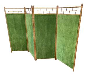 Gilded Faux Bamboo Screen by Madeleine Castaing