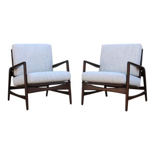 Vintage Pair of Reclining Lounge Chairs by Ib Kofod-Larsen, 1960s For Sale