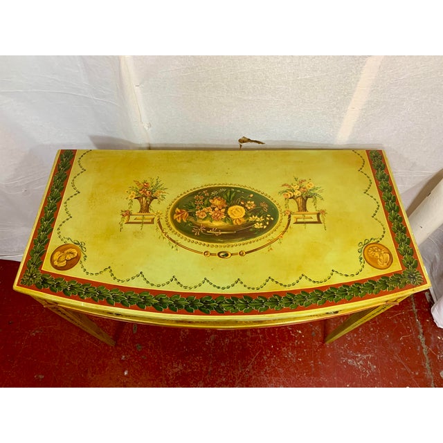 Edwardian Adams Style Painted Consoles a Pair For Sale - Image 12 of 13