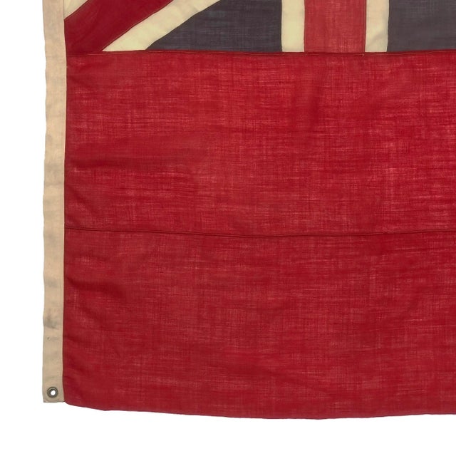 English Oversize Vintage Red Ensign British Flag With Union Jack For Sale - Image 3 of 5