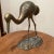 An elegant brass herons, crane or stork statue. Great detailed bird standing and . Dating from the Mid Century and in very...
