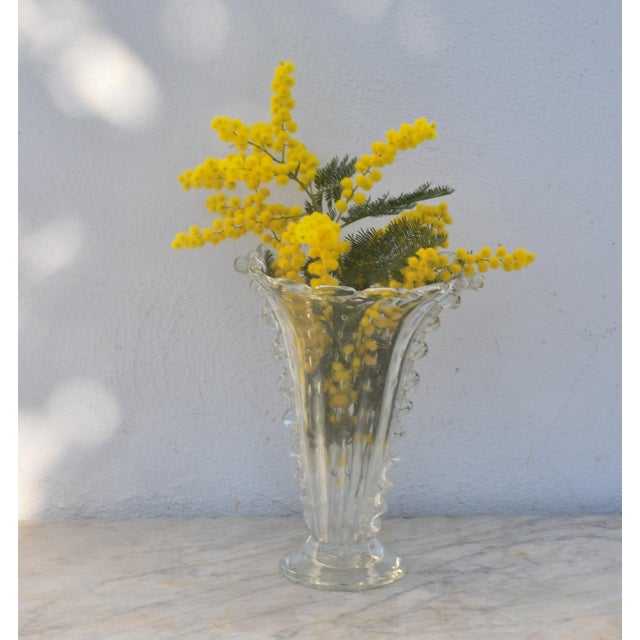 Art Decò Murano Bullicante Vase by Barovier & Toso, 1950s For Sale - Image 6 of 10