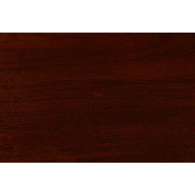 Regency Style Banded Mahogany Double Pedestal Dining Table With 2 Leaves For Sale In Philadelphia - Image 6 of 18