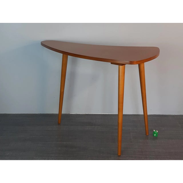 Mid-Century Modern Vintage Czechoslovak Boomerang Beech Side Table from Ledenecky Nabytek, 1960s For Sale - Image 3 of 18