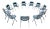 1980s Postmodern Armchairs Giancarlo Piretti & Emilio Ambasz for Dorsal - Set of 11 For Sale