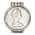 Fantastic Large Vintage Sterling Silver Money Clip 1971 Bahamas Islands Queen Elizabeth II Coin Gentleman’s Accessory British Royalty For Sale