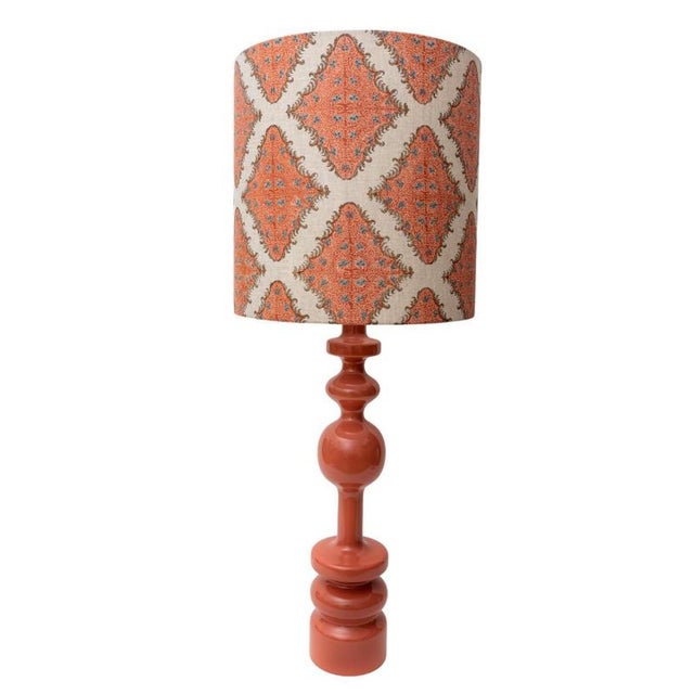 Wood Pamela GM Table Lamp in Beech with Lacquer and Aj Linen by Popus Editions For Sale - Image 7 of 13