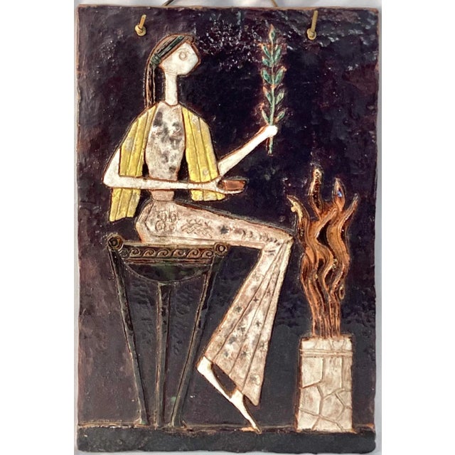 Brown Oracle of Delphi Ceramic Wall Art For Sale - Image 8 of 9