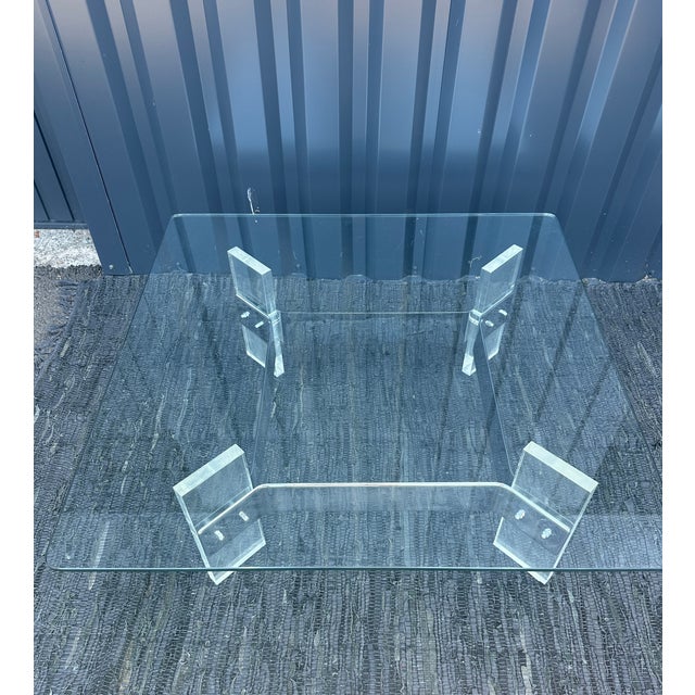 Vintage Table in Glass, 1970 For Sale - Image 6 of 14