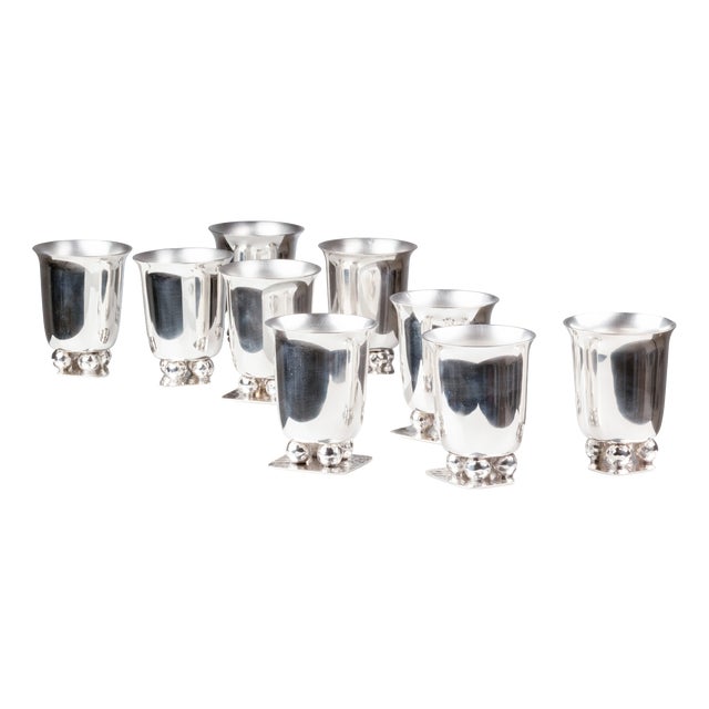 Silver-Plated Metal Timpani by Jean Després, 1960s, Set of 9 For Sale